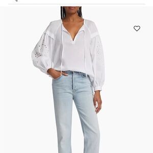 Rails Dari Beach White Eyelet Blouse